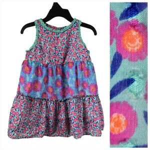 Kate Spade New York 24M Pink Floral Tiered Trapeze Dress Toddler Girls Fashion